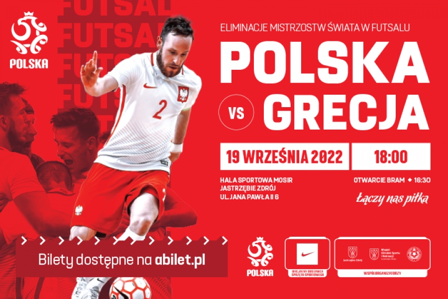 Mecz Polska-Grecja w futsalu w Jastrzębiu-Zdroju